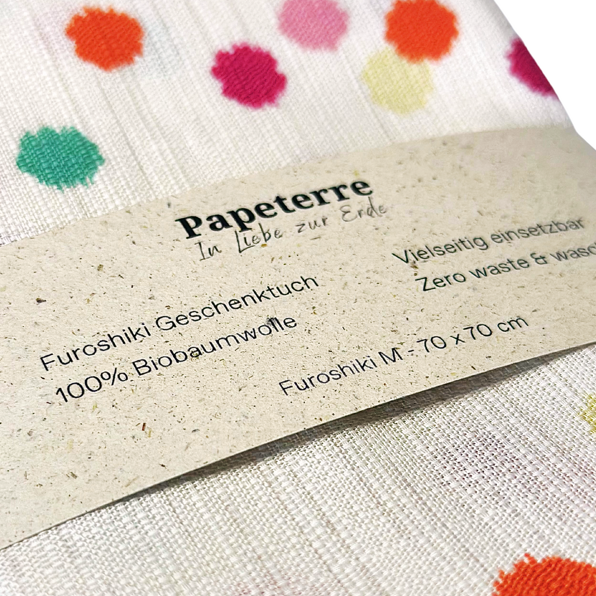 Furoshiki mit Punkten aus Bio-Baumwolle