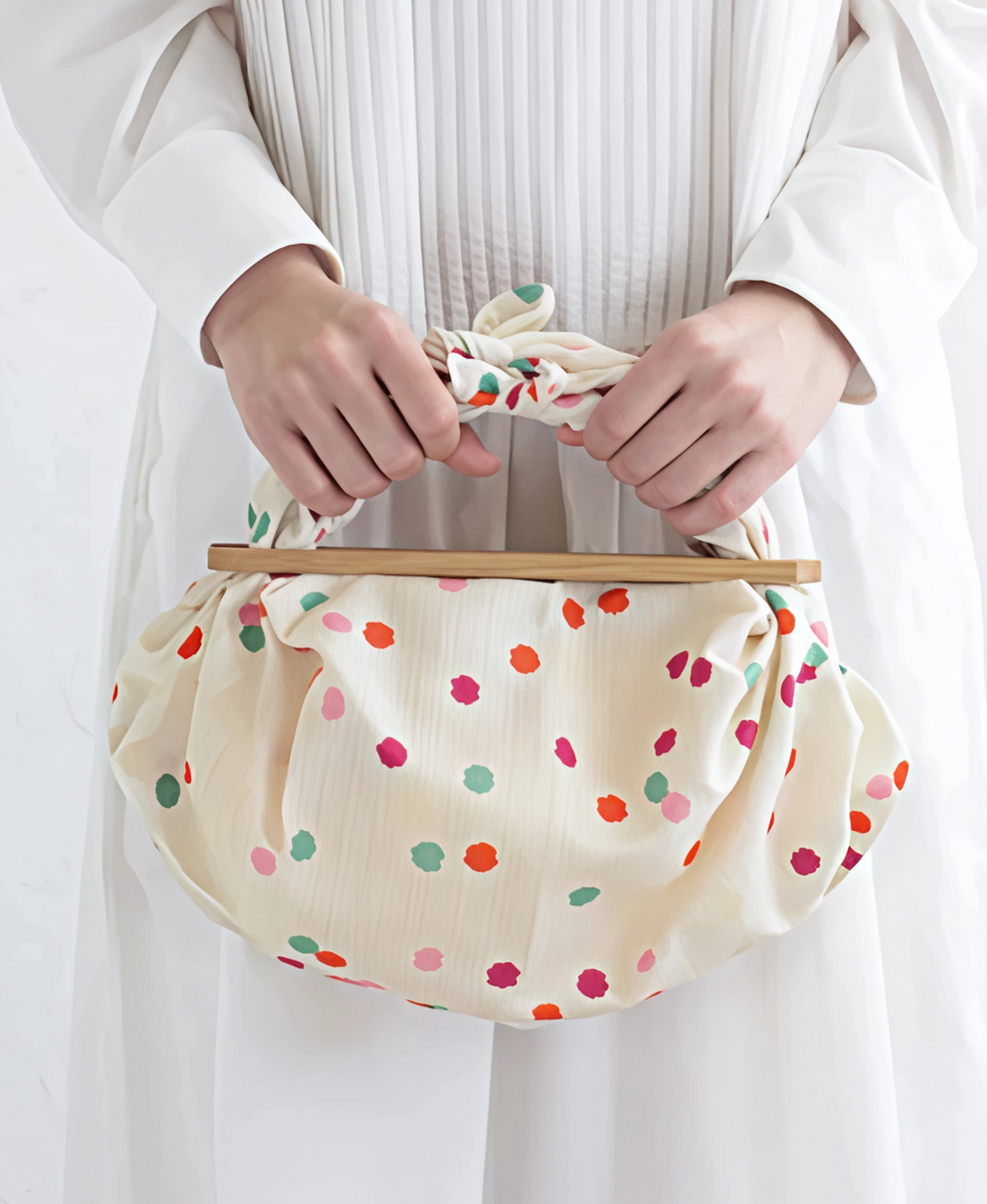 Furoshiki Set mit Taschenringen - Fine Dots