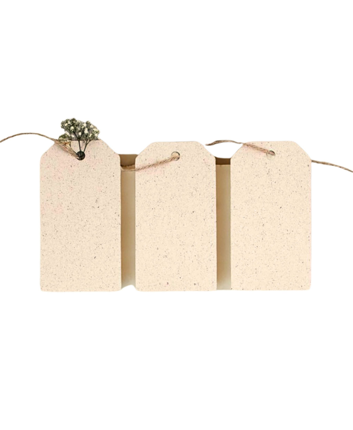 Geschenkanhänger aus Graspapier – 3-er Set