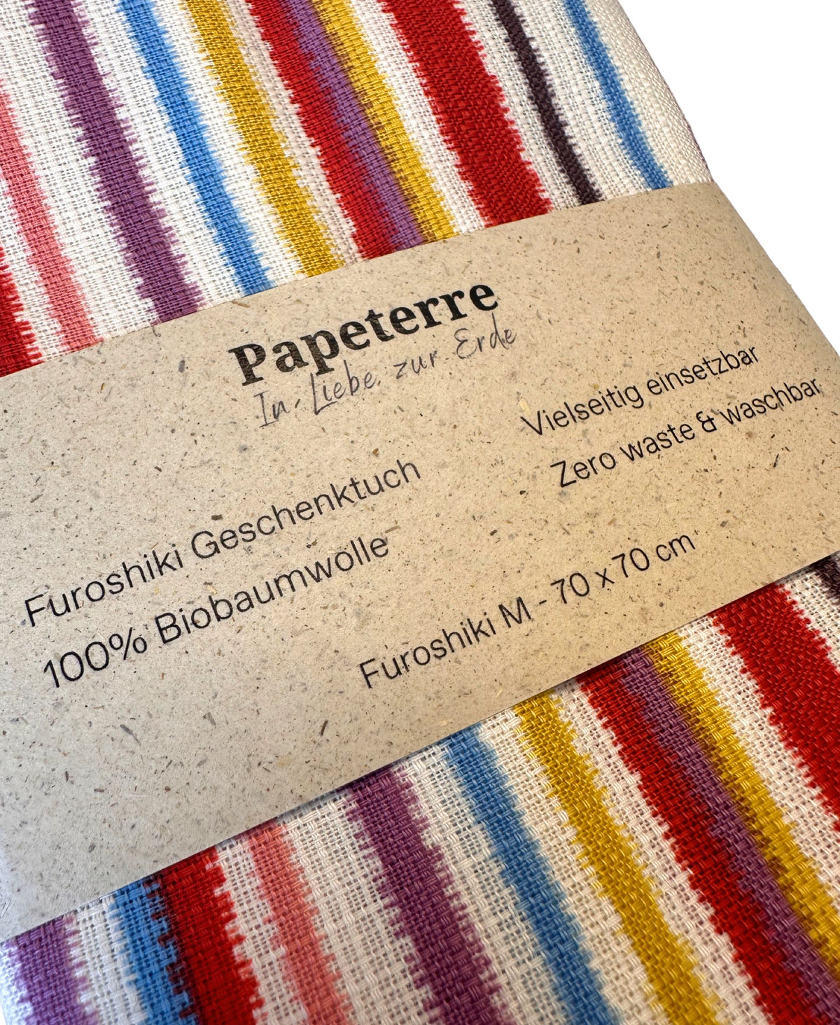 Furoshiki Streifen 100% Bio-Baumwolle